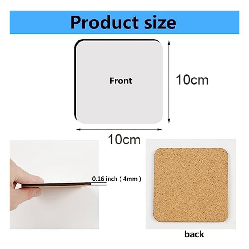 BHBL 12 Peças de Porta-Copos Q - Coaster Sublimation Blank avaliação e preço