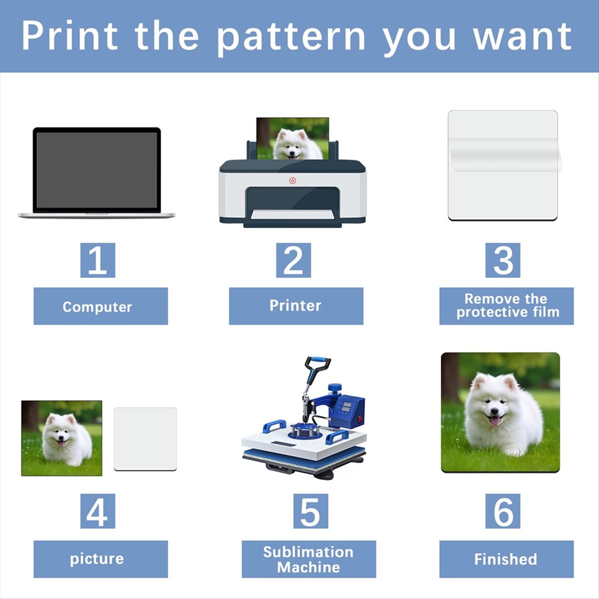 ABYA 30 Peças de Porta-Copos Q - Coaster Sublimation Blank avaliação e preço